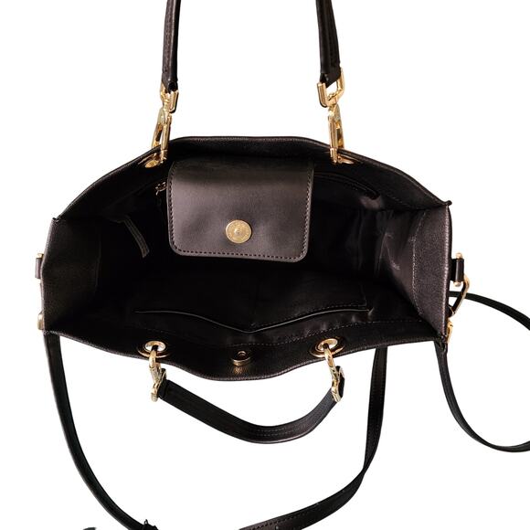 Calvin Klein Sandra Leather Tote Satchel Handbag - Picture 6 of 15